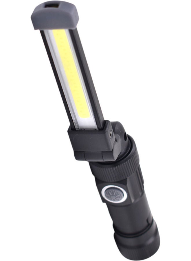 Generic - Portable USB Rechargeable COB LED Flashlight Black 10.80x4.00x8.00cm - Image 1