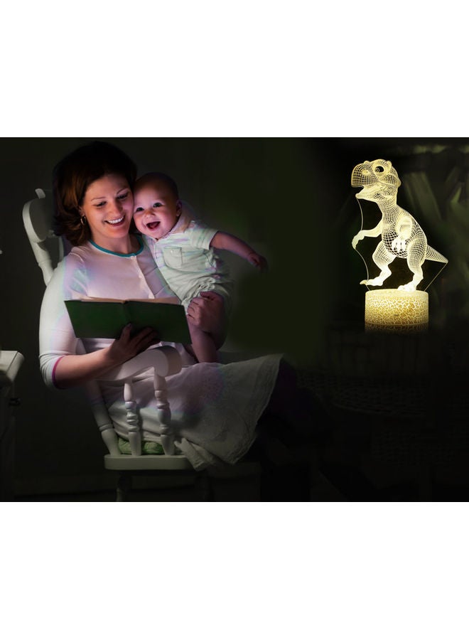Generic - 3D Dinosaur LED Night Light multicolour 21.50x5.30x15.00cm - Image 1