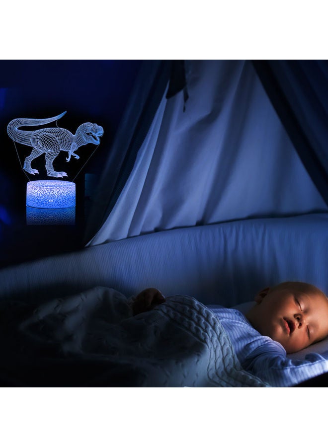Generic - 3D Dinosaur LED Night Light multicolour 21.50x5.30x15.00cm - Image 1