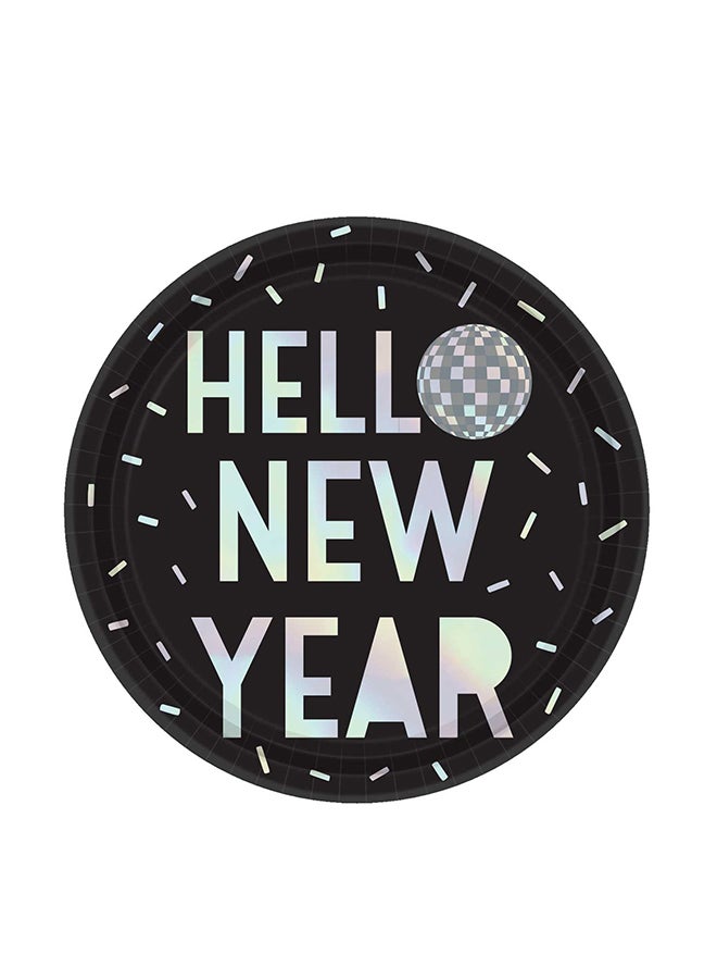 أمسكان أطباق ورقية دائرية متدرجة الألوان بطبعة كرات الديسكو