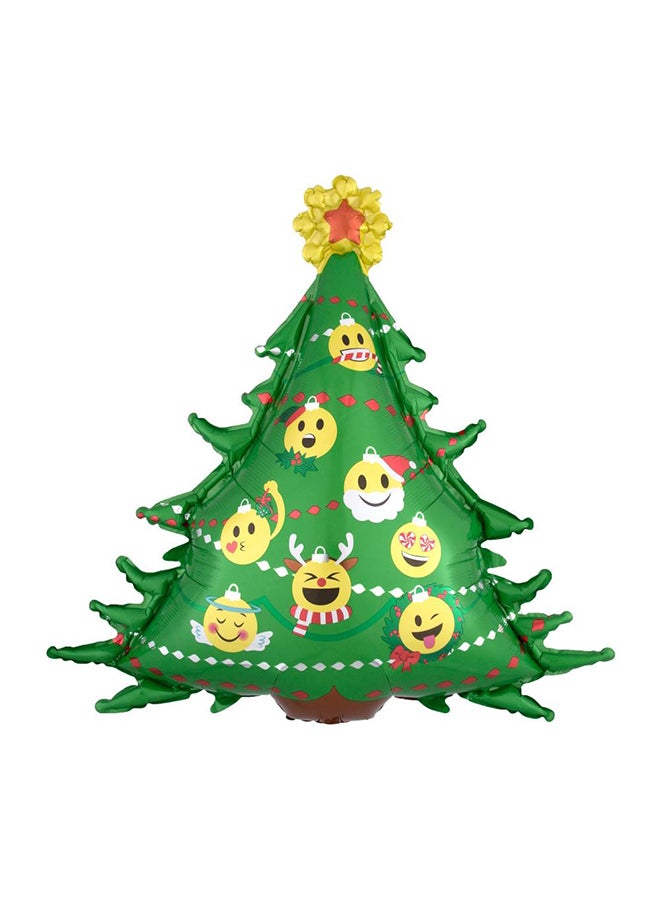 أناجرام بالون فويل على شكل شجرة عيد الميلاد مع رموز تعبيرية