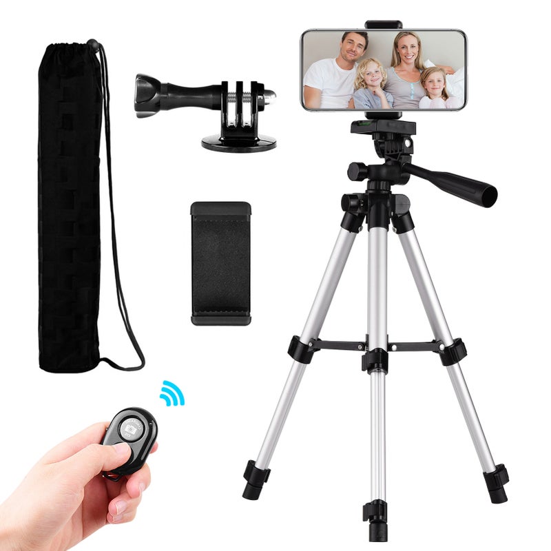 Mini Desktop Tripod Stand Silver  - Image 2