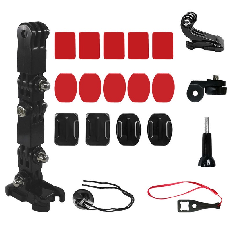 Motorcycle Helmet Chin Mount Holder Kit Black  - Image 1
