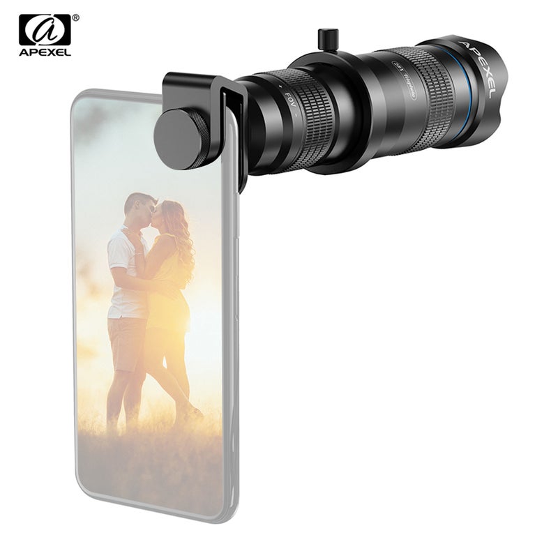 ANDOER APL-JS28X HD 28X Metal Single-tube Telephoto Lens Black  - Image 1