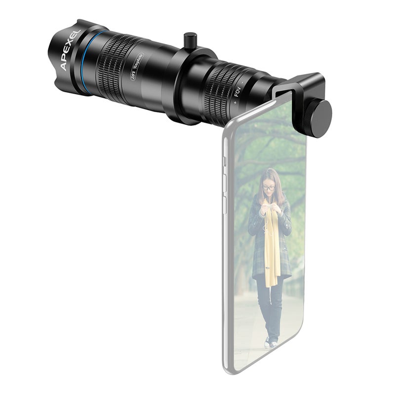 ANDOER APL-JS28X HD 28X Metal Single-tube Telephoto Lens Black  - Image 2