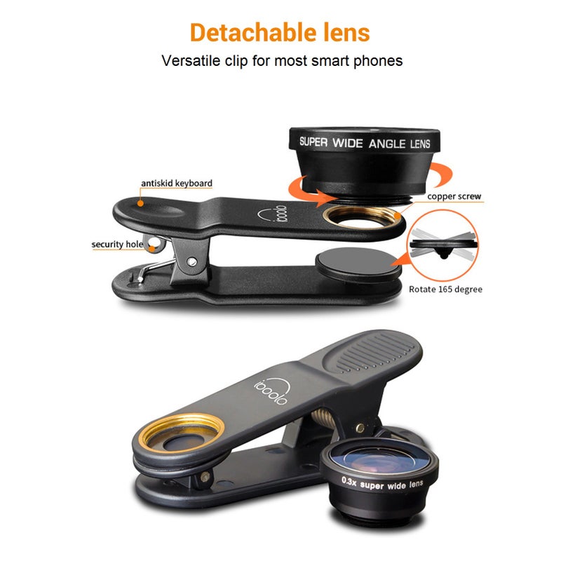 Generic - Professional HD 0.3X Ultra-Wide Angle Lens Black - Image 1