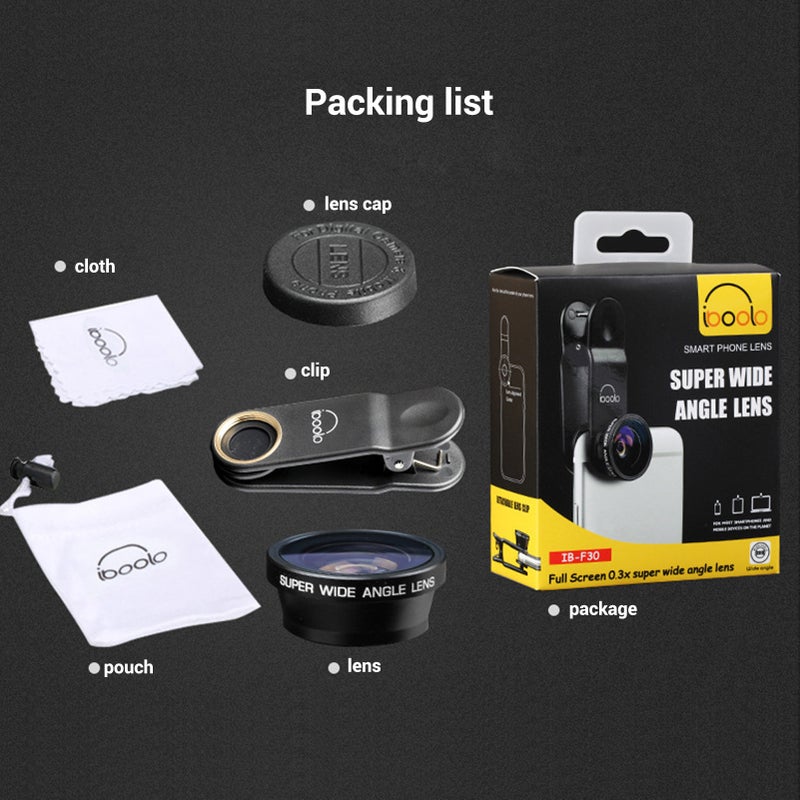 Generic - Professional HD 0.3X Ultra-Wide Angle Lens Black - Image 1