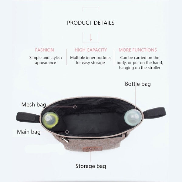 Large Capacity Multi-Function Waterproof Baby Stroller Hanging Storage Bag - Image 4