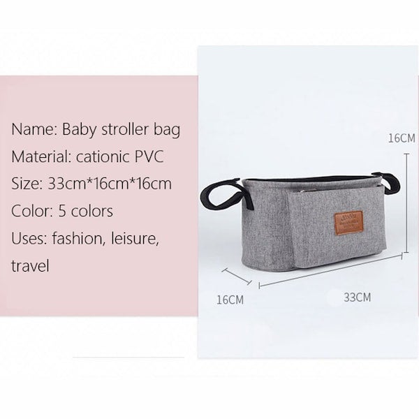 Large Capacity Multi-Function Waterproof Baby Stroller Hanging Storage Bag - Image 3