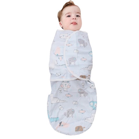 Newborn Knitting Zipper Print Binding Comfortable Simple Swaddling