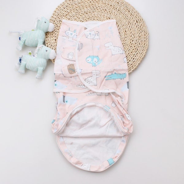 Newborn Knitting Zipper Print Binding Comfortable Simple Swaddling