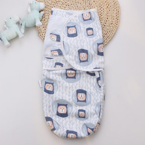 Newborn Knitting Zipper Print Binding Comfortable Simple Swaddling