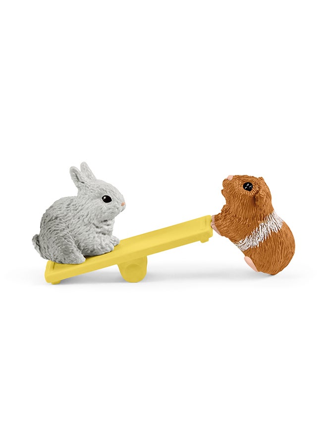 شليتش طقم لعبة أرنب وخنزير غينيا من 14 قطعة من فارم وورلد 4.6x19x19سم - Image 3