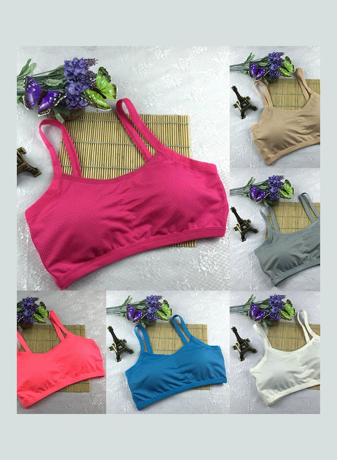 Breathable Stretch Push Up Brassiere Sport Bra Brown - Image 2