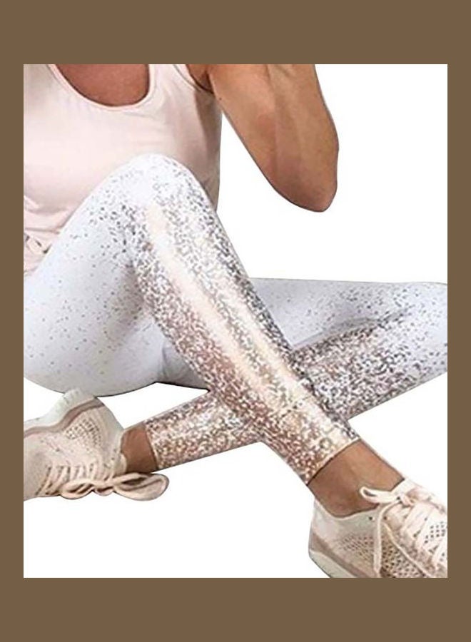 High Waist Push Up Fitness Yoga Pants White - Image 1