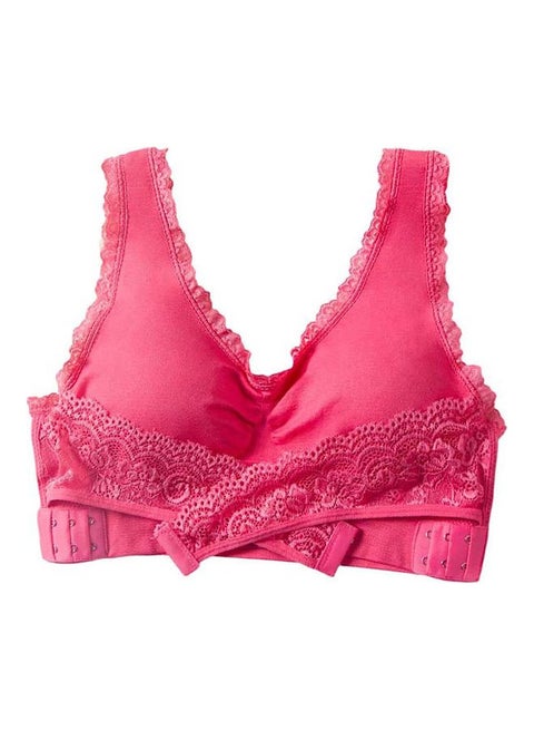 Breathable Wireless Push-up Running Vest Bra Red