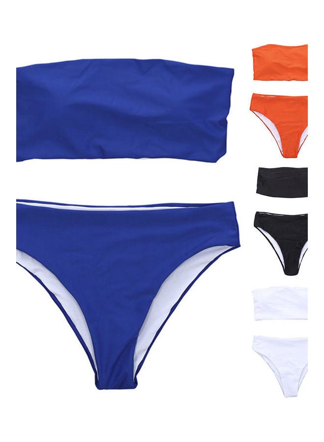 Generic - 2-Piece Padded Tube Top High Waist Panties Bikini Swimwear White - Image 1