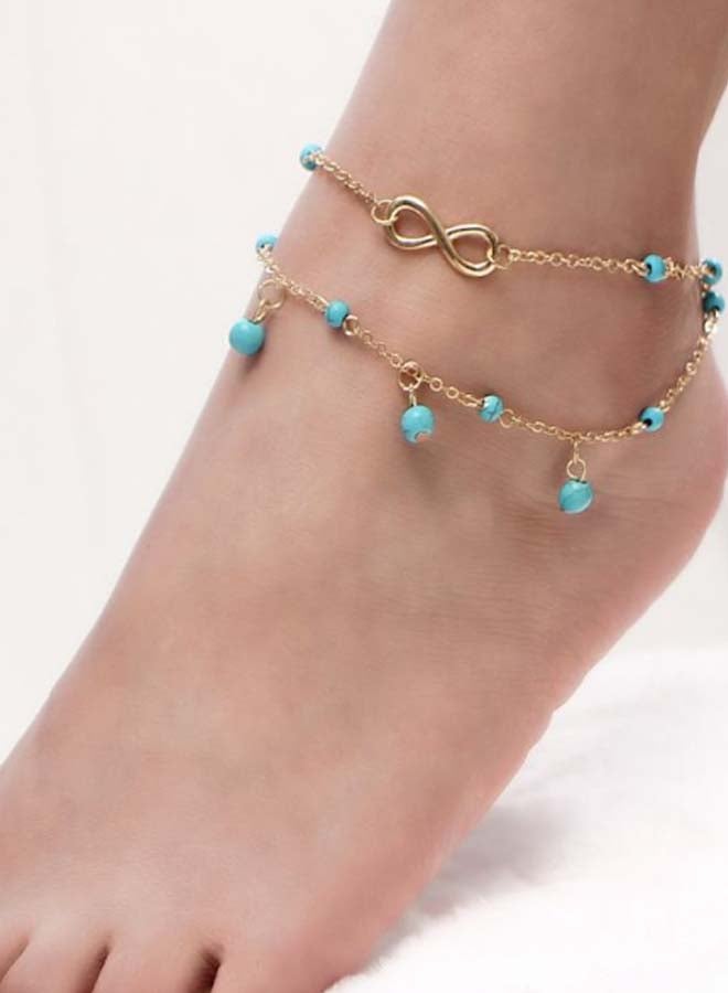 Infinity Sign With Beads Anklet