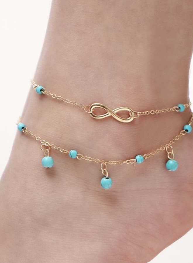 Infinity Sign With Beads Anklet