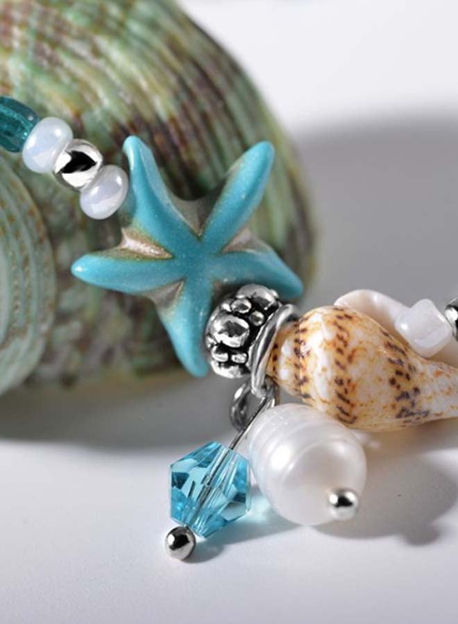 Sharpdo Shell Pearl Beaded Anklet - Image 3