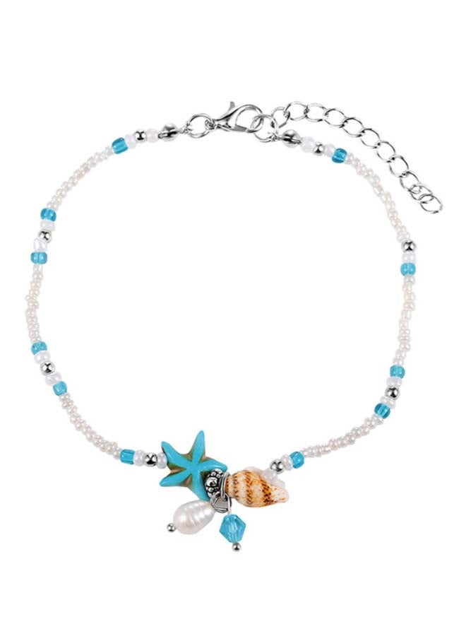 Sharpdo Shell Pearl Beaded Anklet - Image 1