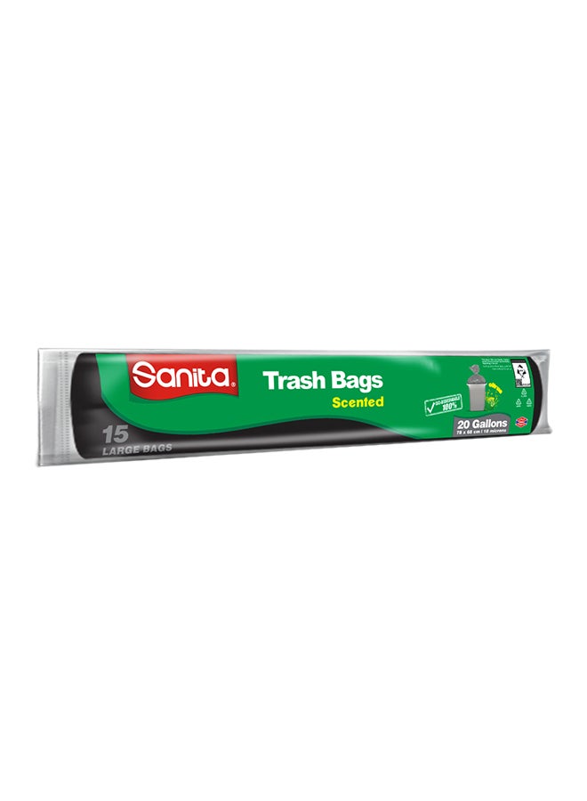 Sanita Scented Trash 15 Bags Clear  - Image 1
