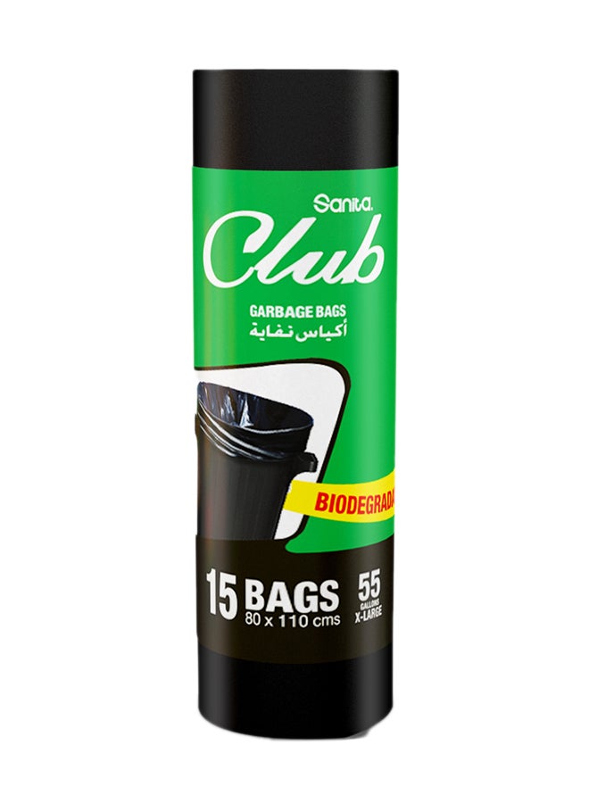 Sanita Garbage Bags Biodegradable 55 Gallons 15 Bags  - Image 1