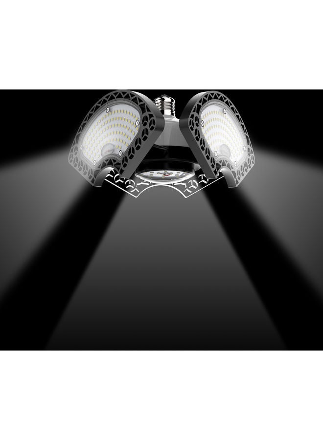 مصابيح بإضاءة LED مناسبة للمرآب بقدرة 60 وات أسود وأبيض 24.00 x 14.30 x 22.00سم  - Image 2
