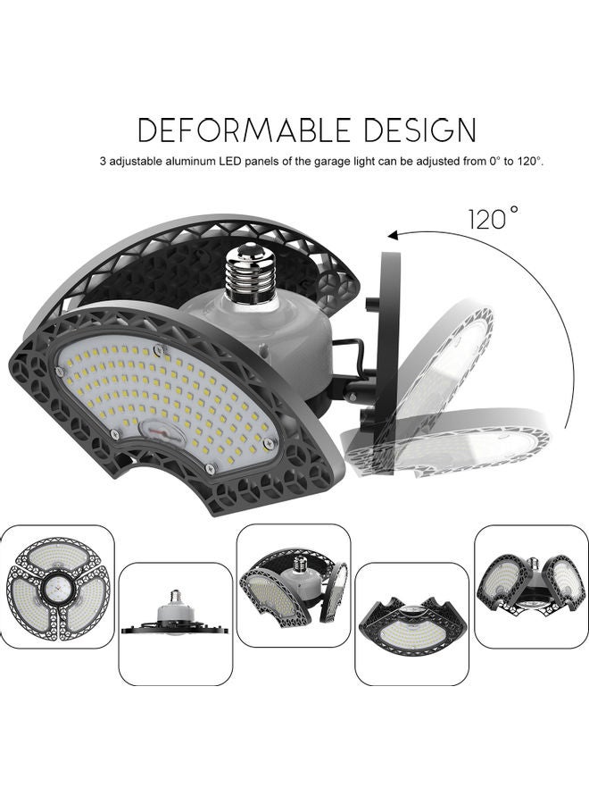 مصابيح بإضاءة LED مناسبة للمرآب بقدرة 60 وات أسود وأبيض 24.00 x 14.30 x 22.00سم  - Image 4