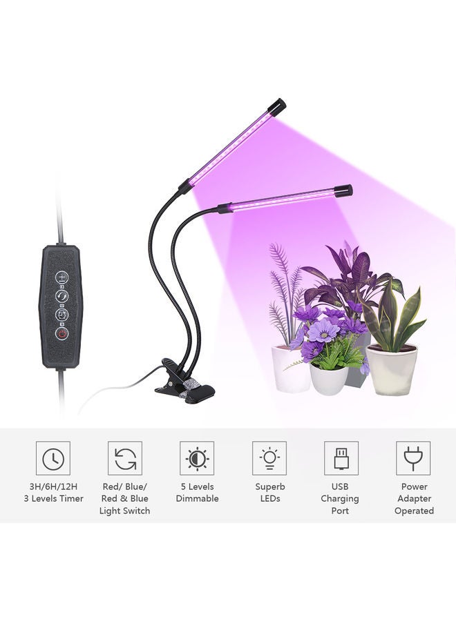 DC5V 18W 2-headed LED Plant Growing Light multicolour 33.00 x 4.80 x 13.00centimeter  - Image 4