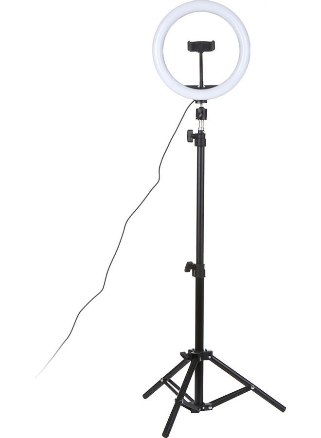 Generic - DC5V 7W LED Light Round Selfie Camera Lamp with Telescopic Tripod USB Powered Operated multicolour 45.50 x 6.50 x 35.00centimeter - Image 1