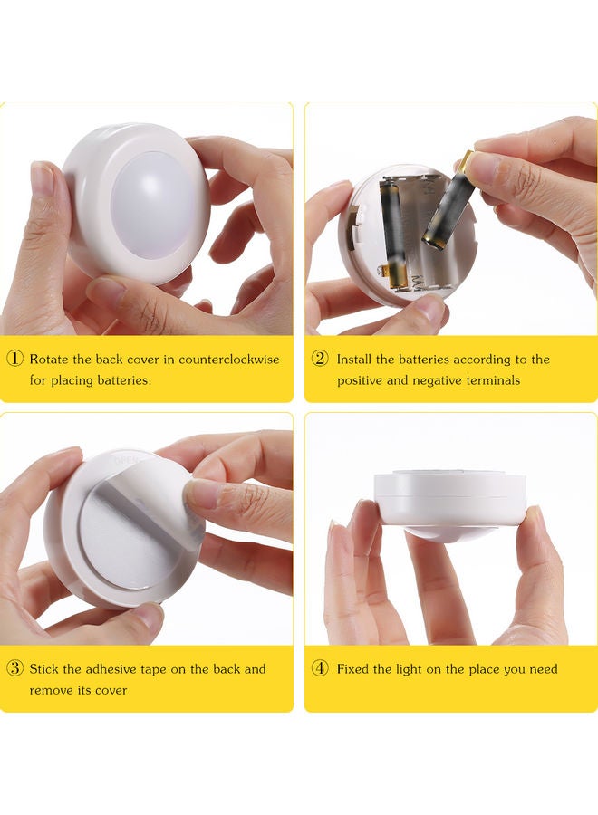 Tomshine 6-Pack DC5V 0.25W RGB LED Cabinet Light Puck Lamp multicolour 18.00 x 6.90 x 8.00centimeter  - Image 3
