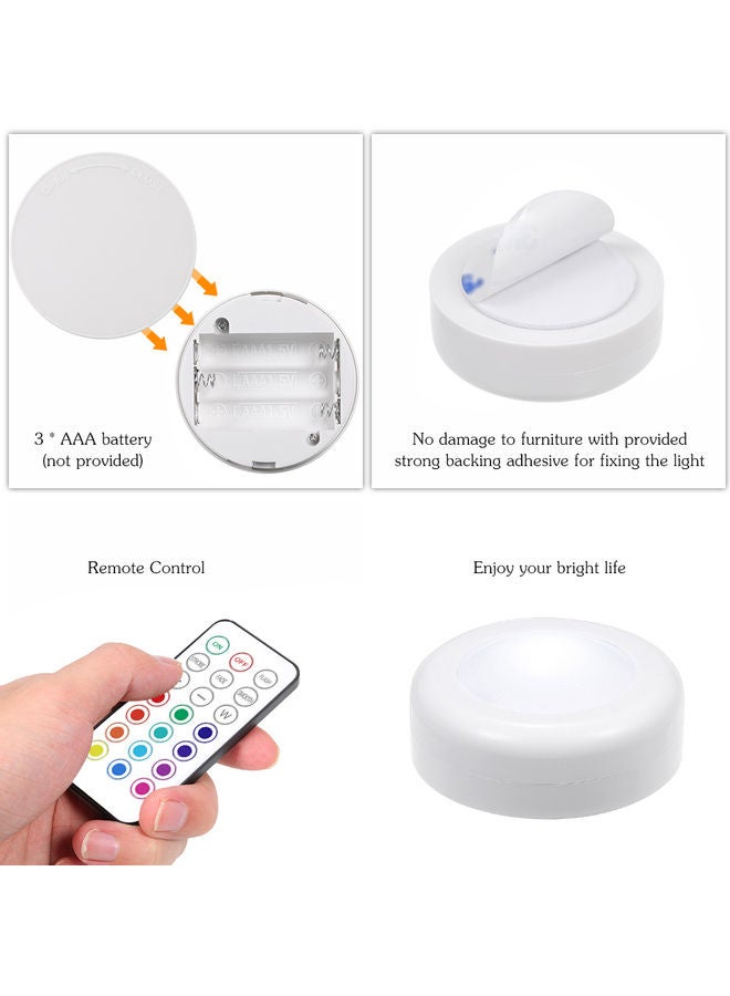 Tomshine 6-Pack DC5V 0.25W RGB LED Cabinet Light Puck Lamp multicolour 18.00 x 6.90 x 8.00centimeter  - Image 4