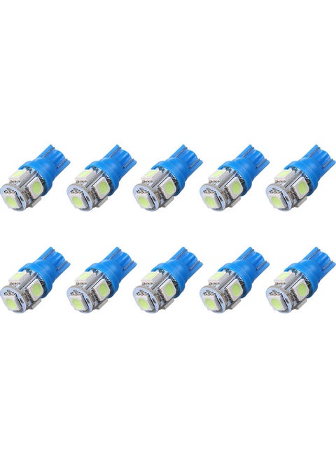 طقم مصابيح LED للسيارة بقدرة 1 وات مكون من 10 قطع أزرق 10.00 x 1.10 x 8.00Ø³Ù†ØªÙŠÙ…ØªØ±