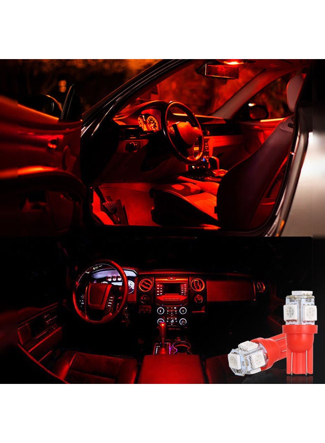 10-Pack 1W 5 LED Car Light Bulb Red 10.00 x 1.10 x 8.00centimeter - Image 4