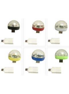 Mini Disco Light Rotating USB And Lightning Port Magic Ball Light RBG LED Lamp Portable Home Party Stage Light Random Color multicolour 4.00*4.00*4.00cm