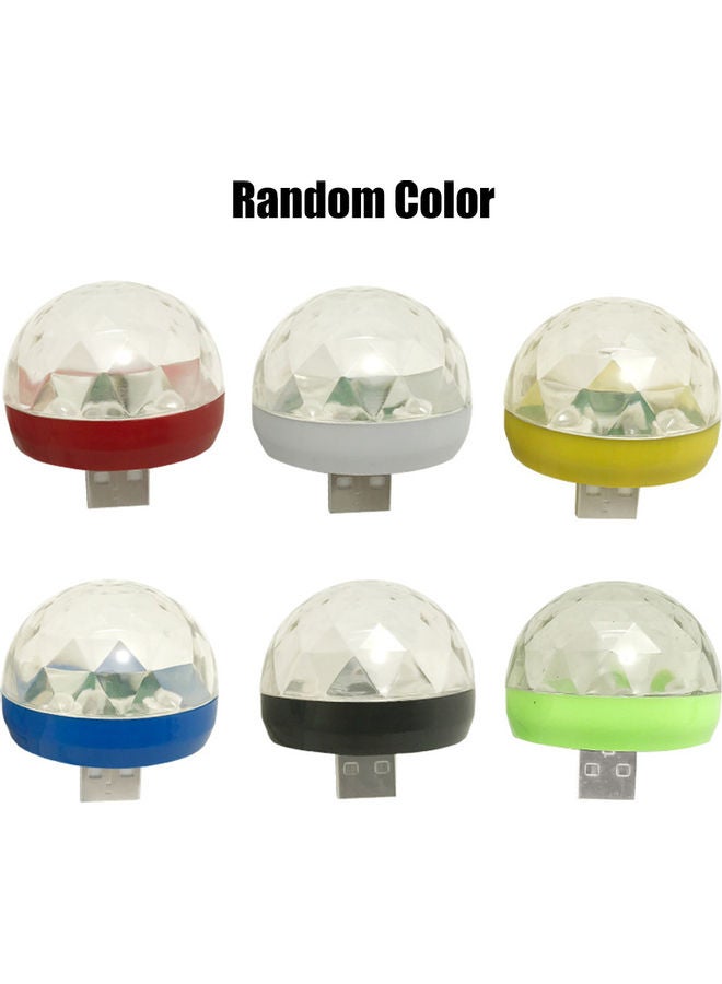 Generic - Mini Disco Light Rotating USB And Lightning Port Magic Ball Light RBG LED Lamp Portable Home Party Stage Light Random Color multicolour 4.00*4.00*4.00cm - Image 1