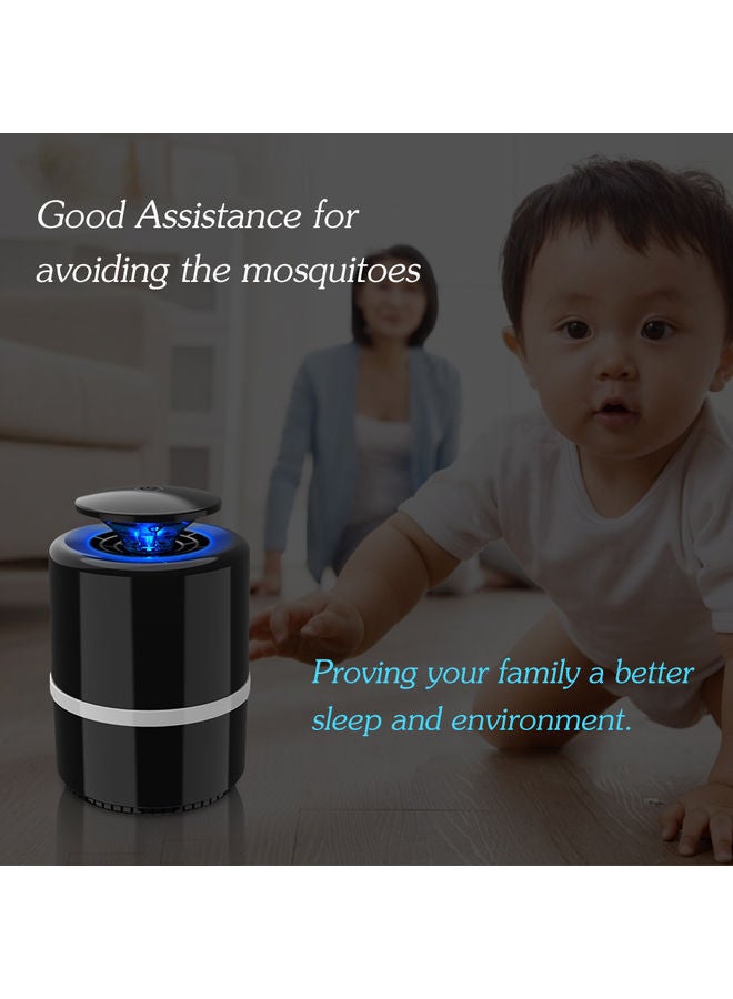 Generic - 5W UV LED Mosquito Killer Lamp Light Bug Zapper Adopted Photocatalyst Suction Technology Black 21.20*14.10*14.10centimeter - Image 1