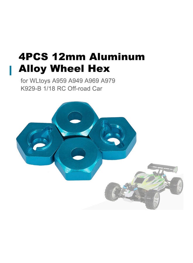 4 Piece 12mm Aluminum Alloy Wheel Hex  - Image 1