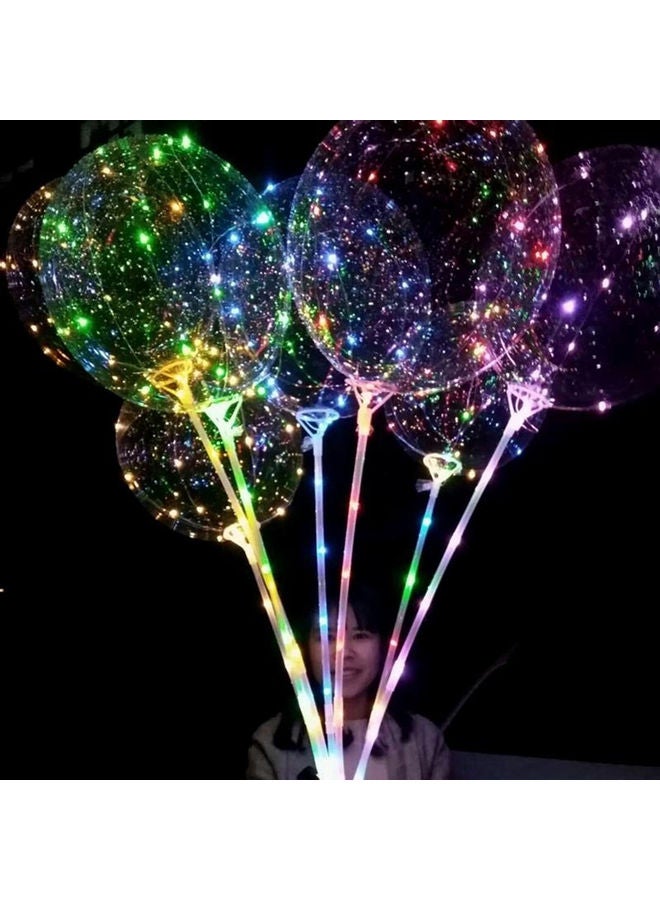 مصباح BoBo شفاف على شكل بالون بإضاءة LED وامضة وملونة مقاس 18 بوصة متعدد الألوان 80.00*6.00*8.50Ø³Ù†ØªÙŠÙ…ØªØ± - Image 2