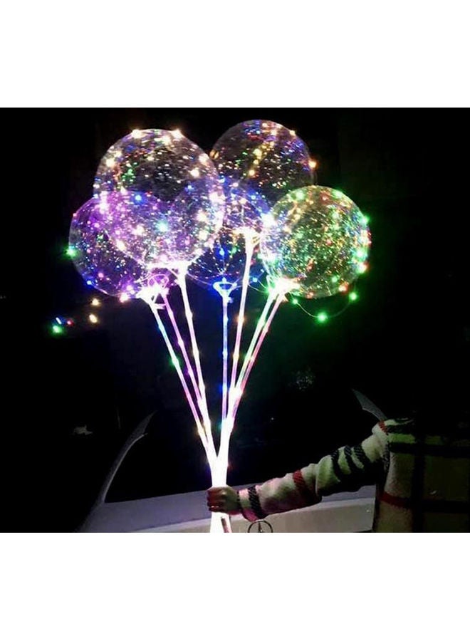 مصباح BoBo شفاف على شكل بالون بإضاءة LED وامضة وملونة مقاس 18 بوصة متعدد الألوان 80.00*6.00*8.50Ø³Ù†ØªÙŠÙ…ØªØ± - Image 3