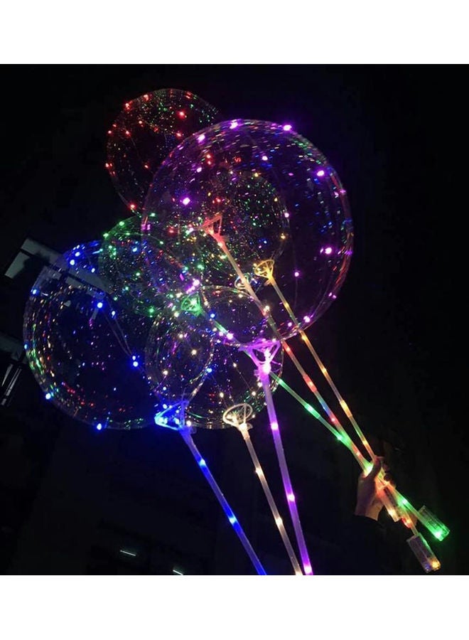 مصباح BoBo شفاف على شكل بالون بإضاءة LED وامضة وملونة مقاس 18 بوصة متعدد الألوان 80.00*6.00*8.50Ø³Ù†ØªÙŠÙ…ØªØ± - Image 4