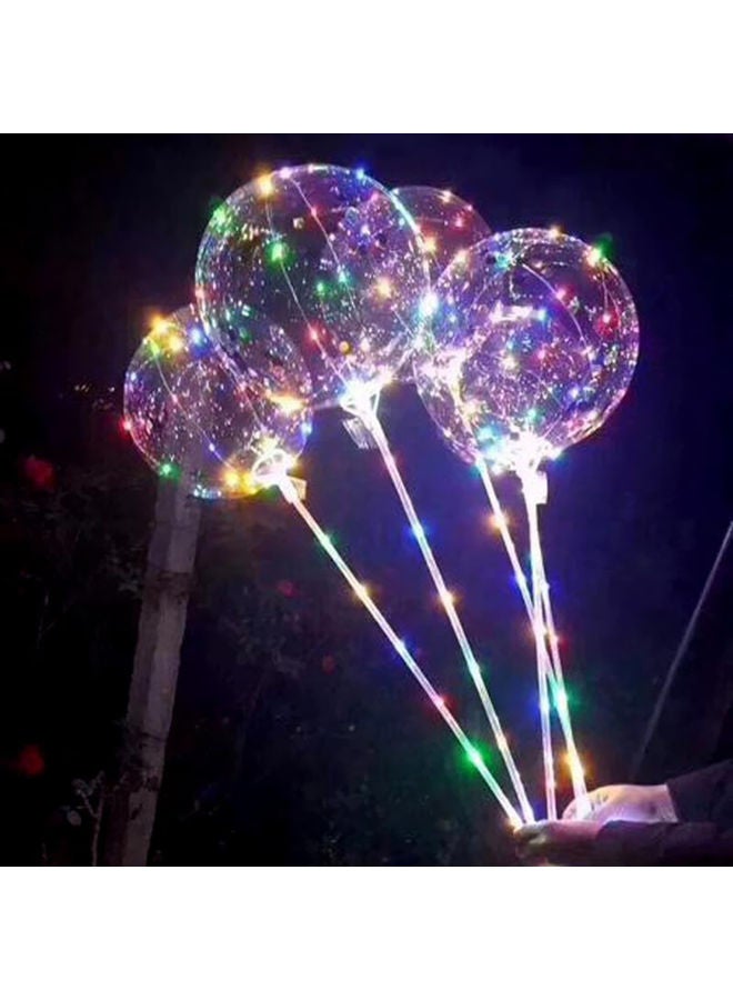 مصباح BoBo شفاف على شكل بالون بإضاءة LED وامضة وملونة مقاس 18 بوصة متعدد الألوان 80.00*6.00*8.50Ø³Ù†ØªÙŠÙ…ØªØ± - Image 5