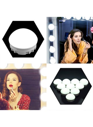 LED Vanity Mirror Light Kit Dimmable Brightness Adjustable Bulbs USB Powered Operated Hidden Stretchable Length For Makeup Dress Table White 25.00*3.40*17.50cm - v1608205766/N43135104A_4