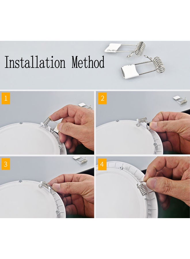 Ultra Thin 12W Recessed Ceiling Panel Lamp Down Light Circular Round Shape AC85 265V 60 LED White 21.30*2.80*18.50centimeter  - Image 5