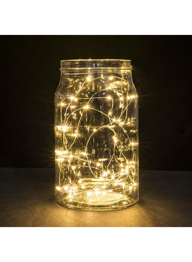 1M 3.3FT 10LEDs Starry Copper Wire String Battery Operated Powered Extra Flexible Bendable Light Strip White 8.00*0.50*6.00cm