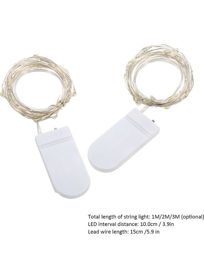 1M 3.3FT 10LEDs Starry Copper Wire String Battery Operated Powered Extra Flexible Bendable Light Strip White 8.00*0.50*6.00cm