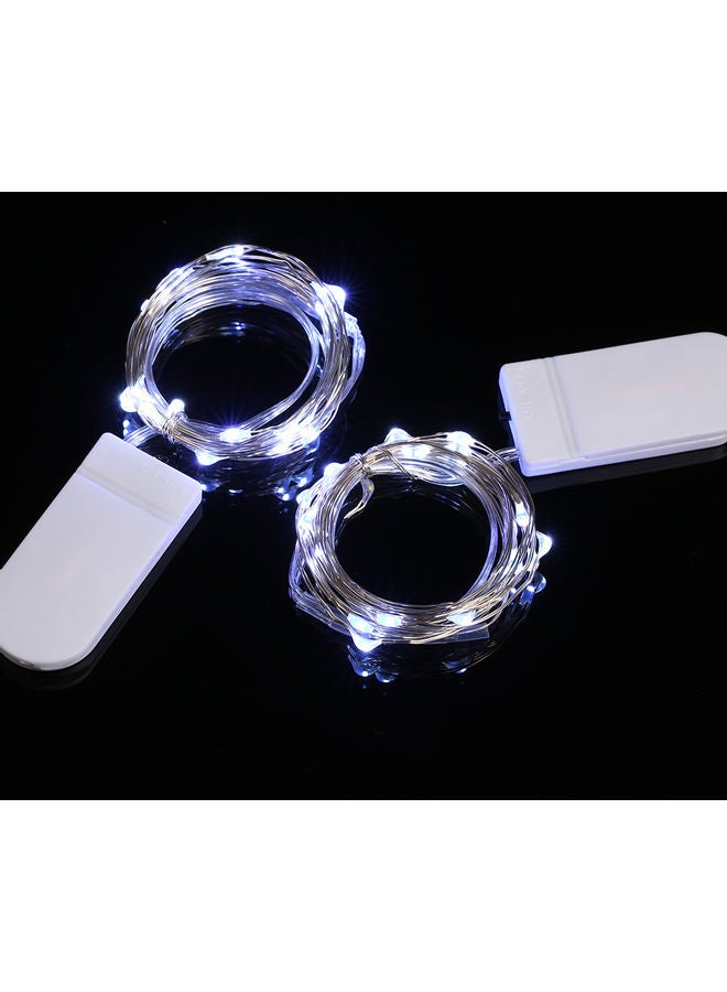 1M 3.3FT 10LEDs Starry Copper Wire String Battery Operated Powered Extra Flexible Bendable Light Strip White 8.00*0.50*6.00cm