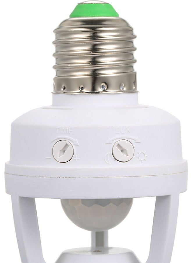 Sensitive PIR Motion Sensor E27 LED Bulb Base Socket Infrafed Automatic  Light Lamp Holder Switch White 15.50*6.30*7.00centimeter  - Image 4