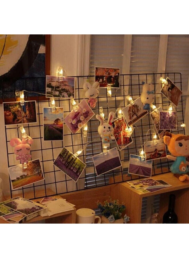 تومشاين - شريط إضاءة مكون من 40 مصباح LED يعمل بالبطارية ومزود بمشبك للصور متعدد الألوان 21.00 x 11.50 x 12.50Ø³Ù†ØªÙŠÙ…ØªØ± - Image 1